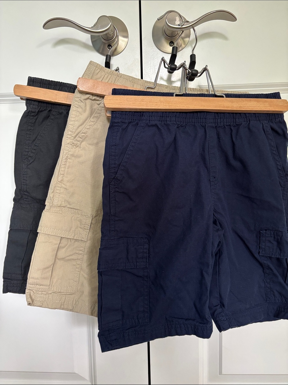 The Children's Place Cargo Shorts Trio - Navy, Khaki, Black